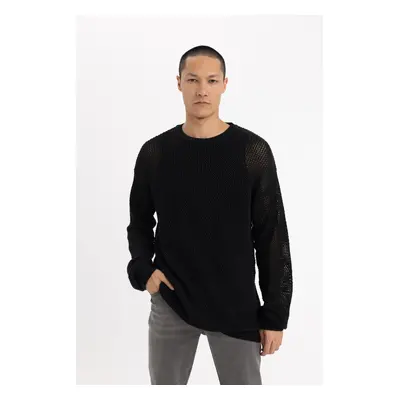 DEFACTO Regular Fit Crew Neck Knitwear Sweatshirt