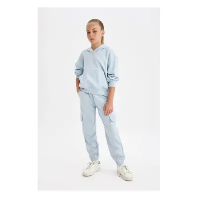 DEFACTO Girls Cargo Pocket Jogger Sweatpants