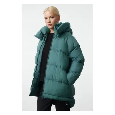 Trendyol Green Oversize Molded Hooded Water Repellent Winter Puffer Jacket