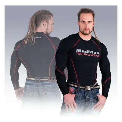 MadMax Compression Long Sleeve T-Shirt MSW902 Black and Red