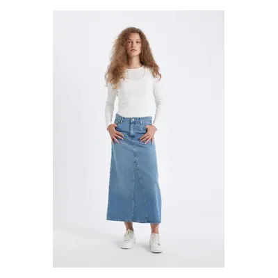 DEFACTO Fashion Fit Jean Long Skirt