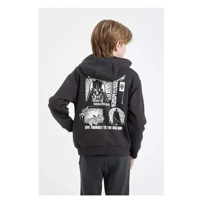 DEFACTO Boys' Star Wars Crew Neck Back Printed Sweatshirt C9737A824Au