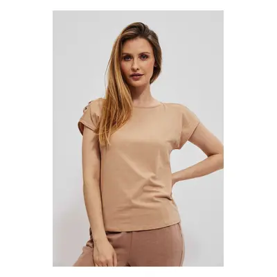 Blouse with decorative sleeves - beige