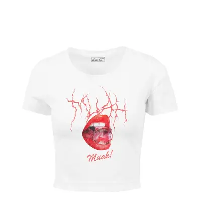 White Muah Cropped Tee T-Shirt