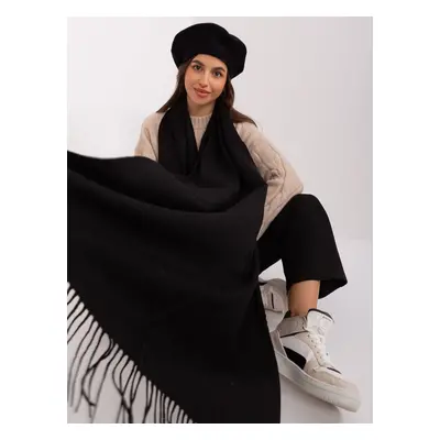 Black monochrome women's scarf