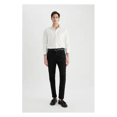 DEFACTO Tapered Fit Double Leg Twill Trousers