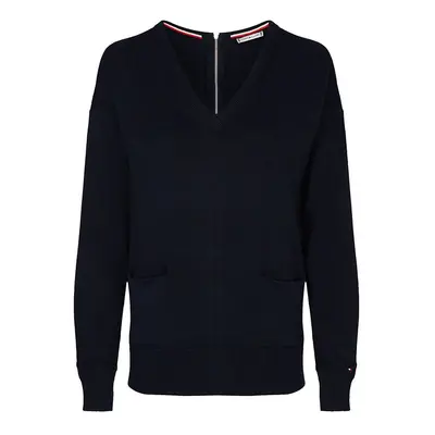 Tommy Hilfiger Sweater - NOLAA V-NK ZIPPER SWT LS blue