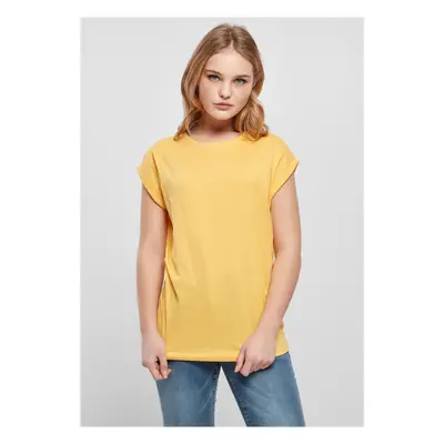 Women's T-shirt with extended shoulder dimyellow