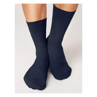 NOVITI Man's Socks SB004-M-04 Navy Blue