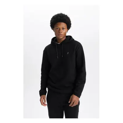 DEFACTO Fit Standard Fit Hooded Fleece Sweatshirt Y5709az23wn