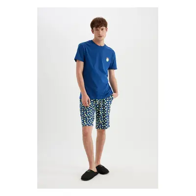 DEFACTO Regular Fit Short Sleeve Pajama Set with Shorts