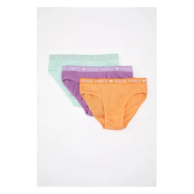 DEFACTO Girl's Cotton 3-Piece Slip Panties