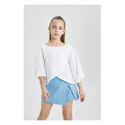 DEFACTO Girls' Half Sleeve Blouse