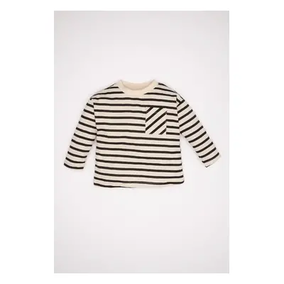 DEFACTO Baby Boy Crew Neck Striped Long Sleeve T-Shirt