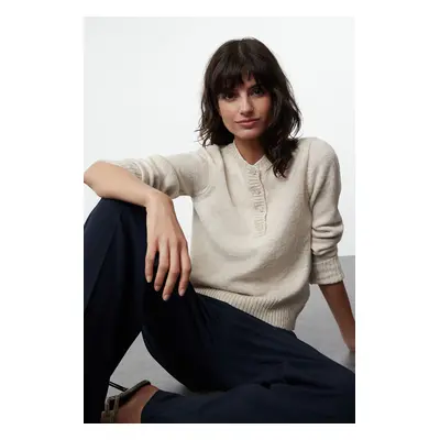 Trendyol Stone Soft Textured Basic Knitwear Sweater