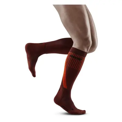 Compression knee-high socks CEP Dark orange long