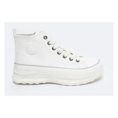 Women's platform sneakers Eco leather Big Star white