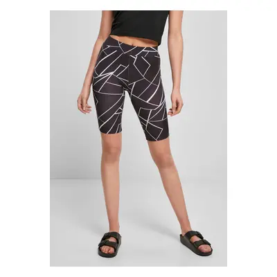 AOP Women's Cycle Shorts 2-Pack geometric black+black