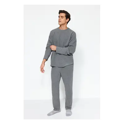 Trendyol Anthracite Ottoman Knitted Pajama style