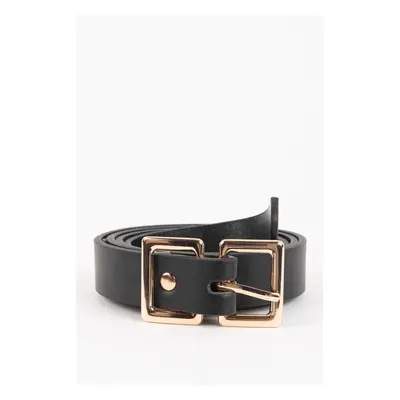 DEFACTO Women's Faux Leather Classic Belt