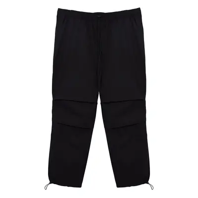 Trendyol Large Size Black Cargo Parachute Fabric Trousers