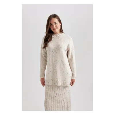 DEFACTO Regular Fit Half Turtleneck Sweater Tunic