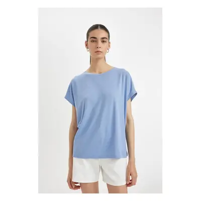 DEFACTO Crew Neck Modal Basic Short Sleeve T-Shirt