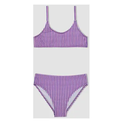 DEFACTO Girl's Striped Bikini Set