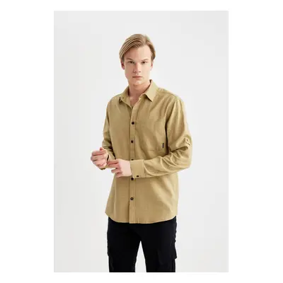 DEFACTO Regular Fit Cotton Long Sleeve Shirt