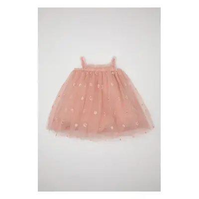 DEFACTO Baby Girl Floral Sleeveless Tulle Dress