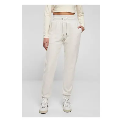 Melange Sweat High Waisted Women's Trousers Light Grey