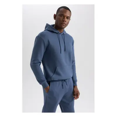 DEFACTO Regular Fit Hooded Soft Furry Basic Sweatshirt