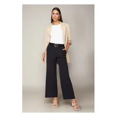 Trendyol Black High Waist Wide Leg/Wide Leg Pleated Woven Trousers