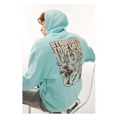 DEFACTO Marvel Comics Oversize Fit Hooded Thick Sweatshirt