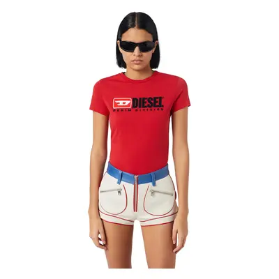 Diesel T-shirt - T-SLI-DIV T-SHIRT red