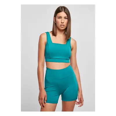 Women's Recycled Square Aquagreen Sports Bra