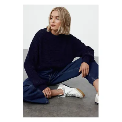 Trendyol Navy Blue Basic Knitted Sweater