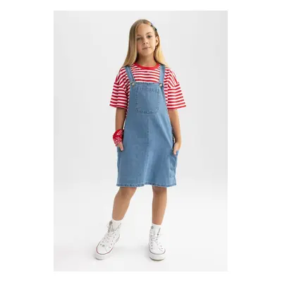 DEFACTO Girl's Jean Salopette Dress