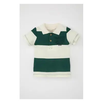 DEFACTO Baby Boy Printed Short Sleeve Polo T-Shirt