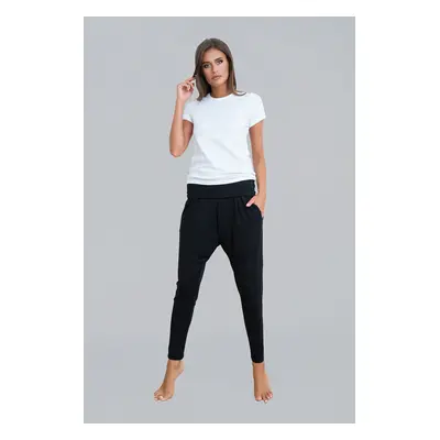 Grey long pants - black