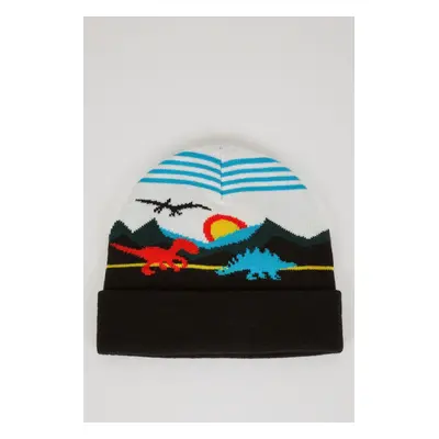 DEFACTO Boy&#39;s Dinosaur Printed Beret