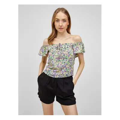 Purple-green floral top ONLY Gerda - Women