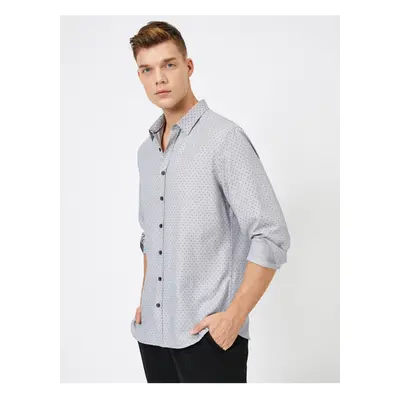 Koton Men's Gray Printed Shirt