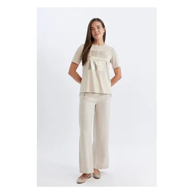 DEFACTO Wide Leg Pocket Standard Leg Trousers