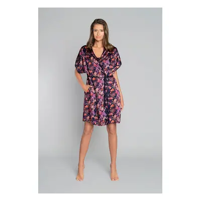 Women's bathrobe Tibesti with short sleeves - print