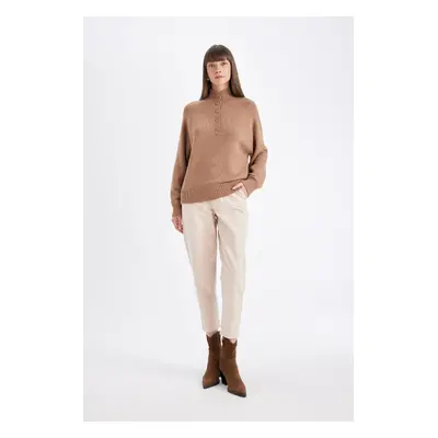 DEFACTO Pocket Paperbag Waist Regular Leg Gabardine Trousers