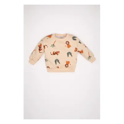 DEFACTO Baby Boy Crew Neck Printed Sweatshirt