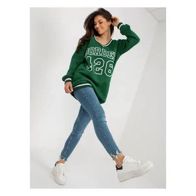 Dark green long sweatshirt