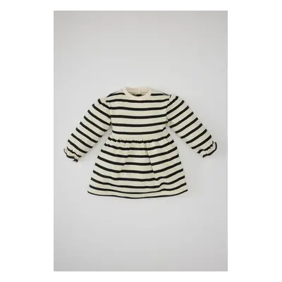 DEFACTO Baby Girl Striped Long Sleeve Dress