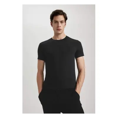 DEFACTO Premium Slim Fit Crew Neck Modal Top